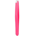 Stainless Steel Eyebrow Tweezer Set with Slant and Flat Tips - Black & Color Variations