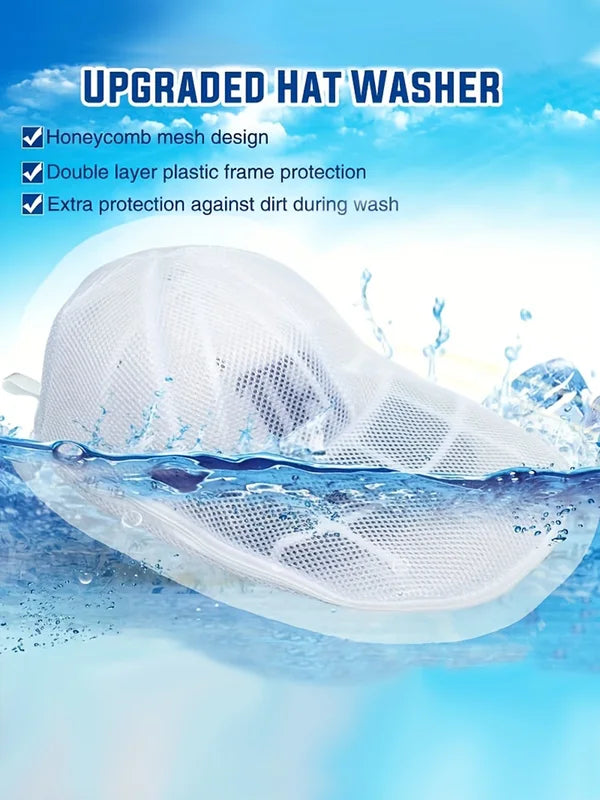 Hat Washing Set with Sun Drying Rack for Baseball Caps and Sun Hats - Non-Deform Protective Drying Rack