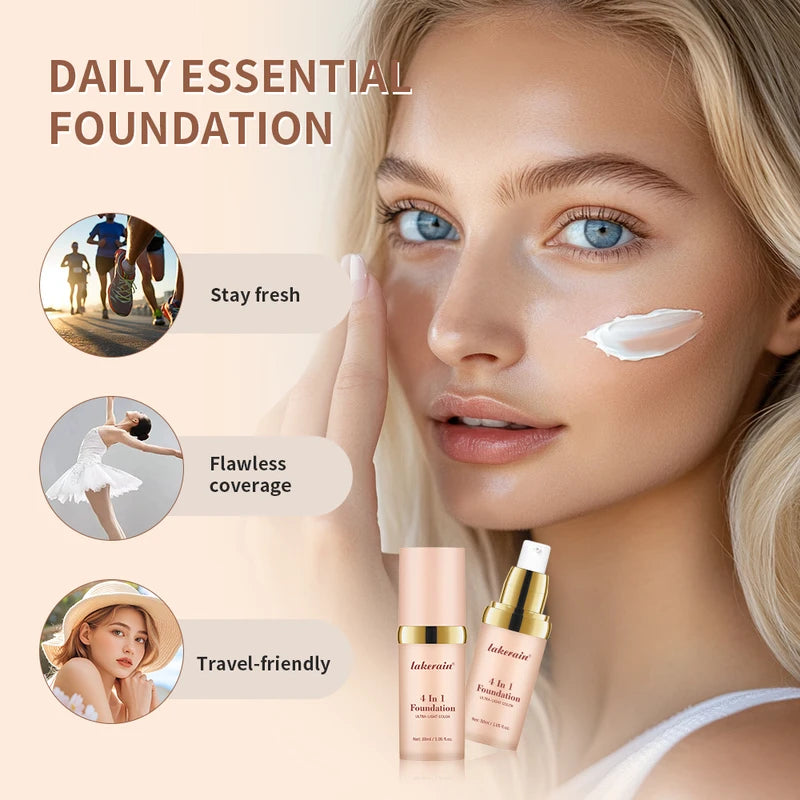 4-in-1 Foundation with SPF30, Concealer & Moisturizer - Brighten Skin