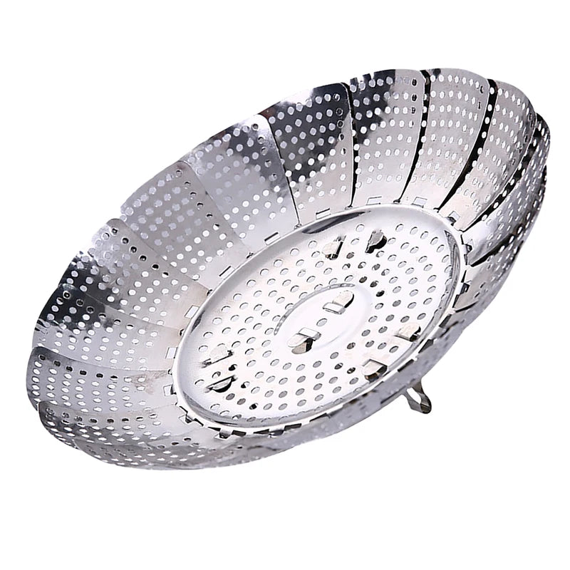 Expandable Stainless Steel Vegetable Steaming Basket for Pots & Pans