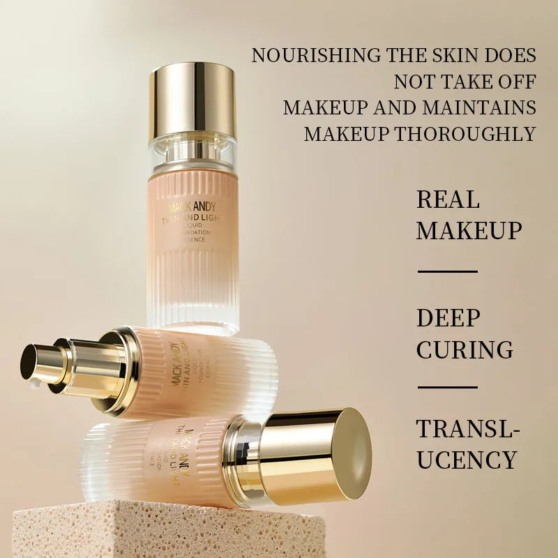 Long-Lasting Non-Transfer Liquid Foundation for Flawless Skin - Multiple Colors