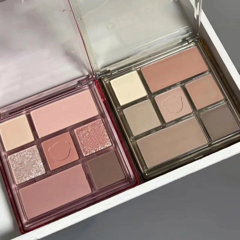 Multi-Color Matte Eyeshadow Palette - 7/9 Shades for Eye Makeup & Contouring