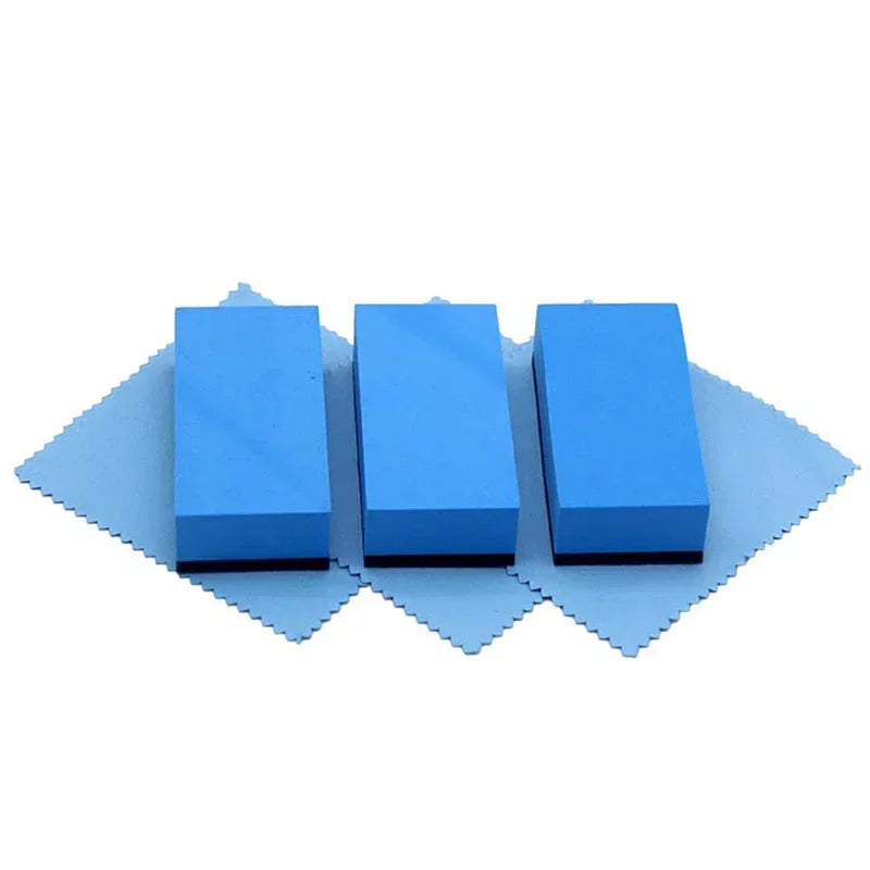 Car Ceramic Coating Sponge Applicator Set for Auto Detailing Nano Wax Pads Polishing Cloths