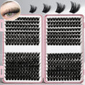 Cluster Lashes D Curl Fluffy Volume False Eyelash Extensions - Thick, Individual, DIY
