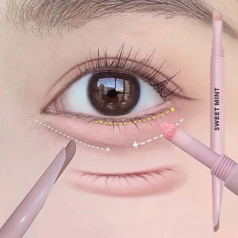 Double Headed Eyeliner Pen Waterproof Glitter Eyeshadow Makeup Tool