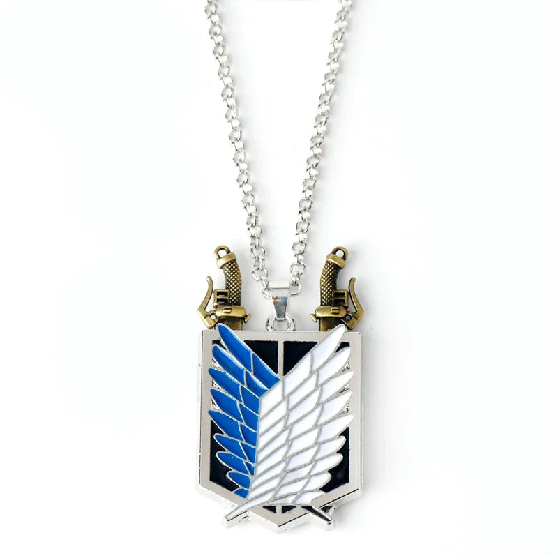 Anime Attack on Titan Logo Keychain Cartoon Car Bag Pendant Accessories