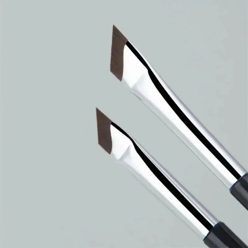 Ultra Thin Fine Eyeliner & Eyebrow Makeup Brush Set - Precise Flat Angled Tools