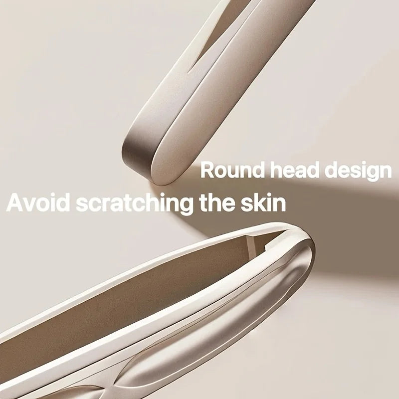 Stainless Steel Eyebrow Clips for Precise Beard and Mustache Trimming with Rounded Tips