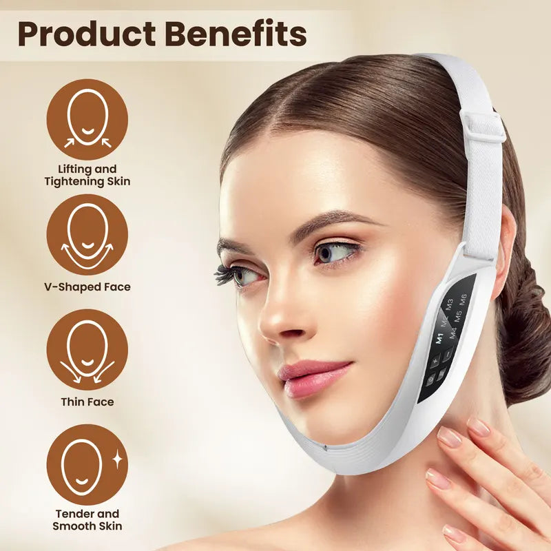 EMS Face Lifting Massager for Wrinkle Reduction & V-Face Sculpting