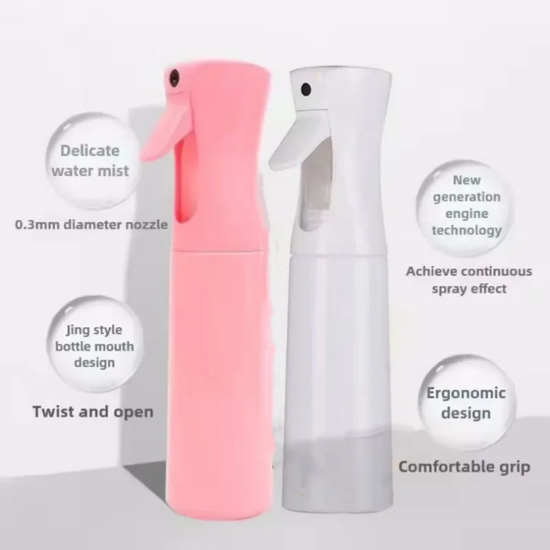200ml Refillable Spray Bottle with Ultra-Fine Mist for Hair Styling & Cleaning