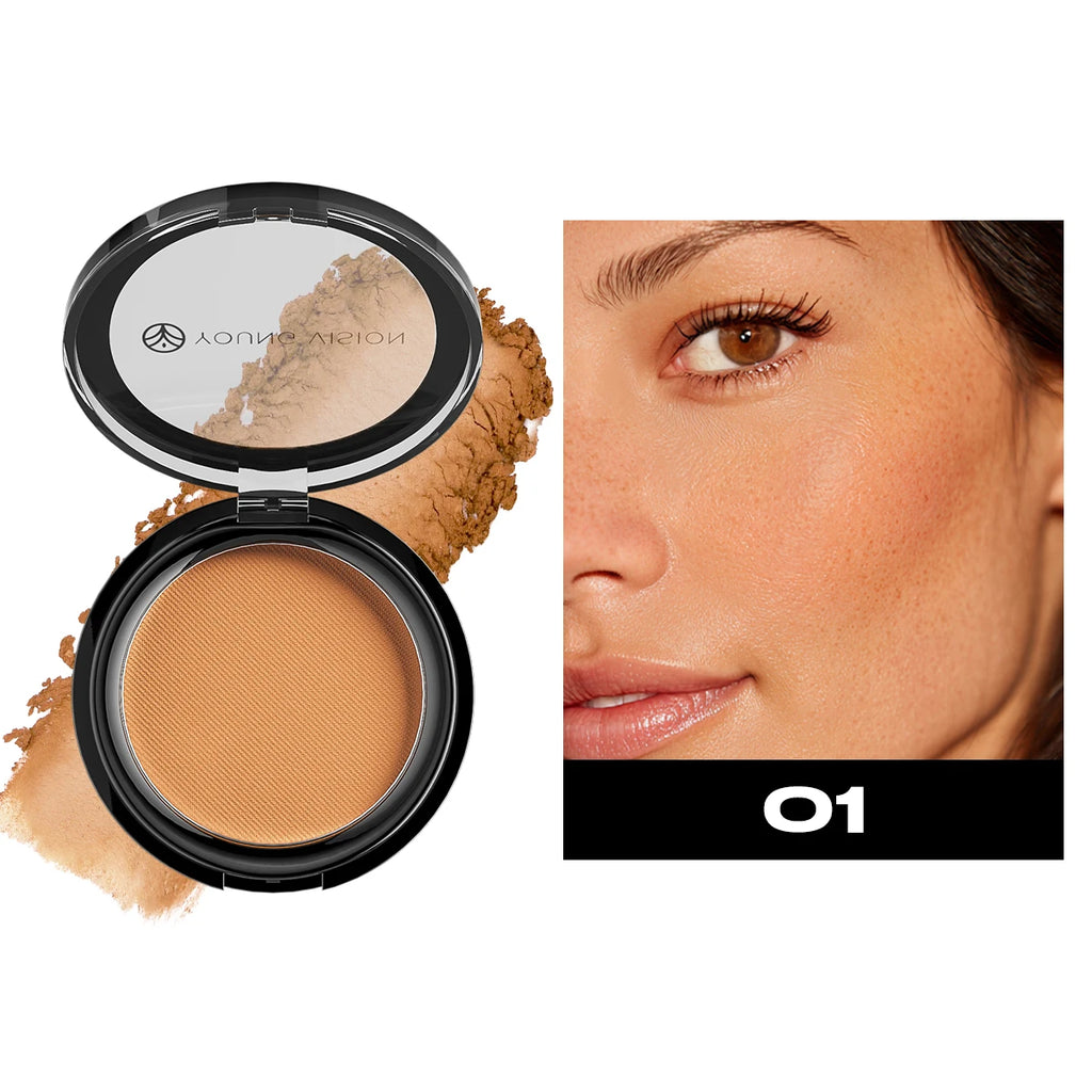 Matte Bronzer Powder Set - Natural Finish Contouring Makeup for Face & Body