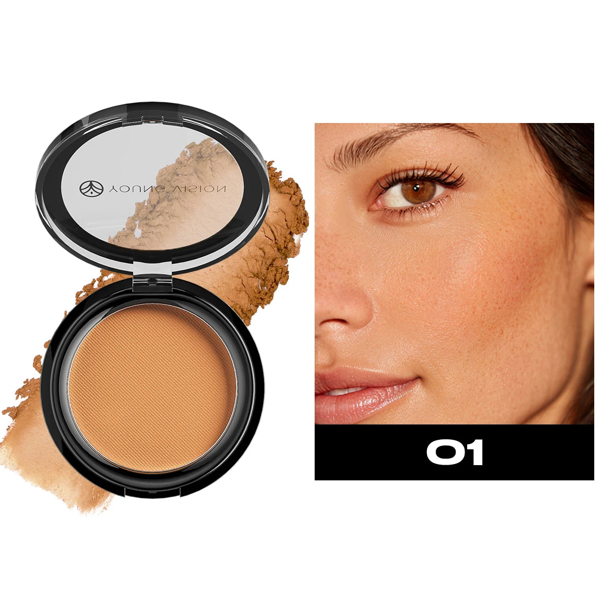 Matte Bronzer Powder Set - Natural Finish Contouring Makeup for Face & Body