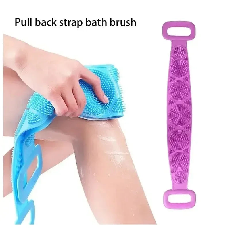 Silicone Back Scrubber Brush for Shower Bath Spa Massage Body Cleaning
