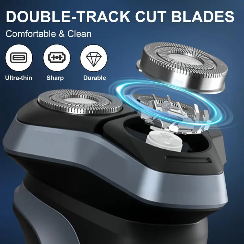 Men's Electric Shaver with 150 Min Runtime Wet Dry & Pop-Up Trimmer
