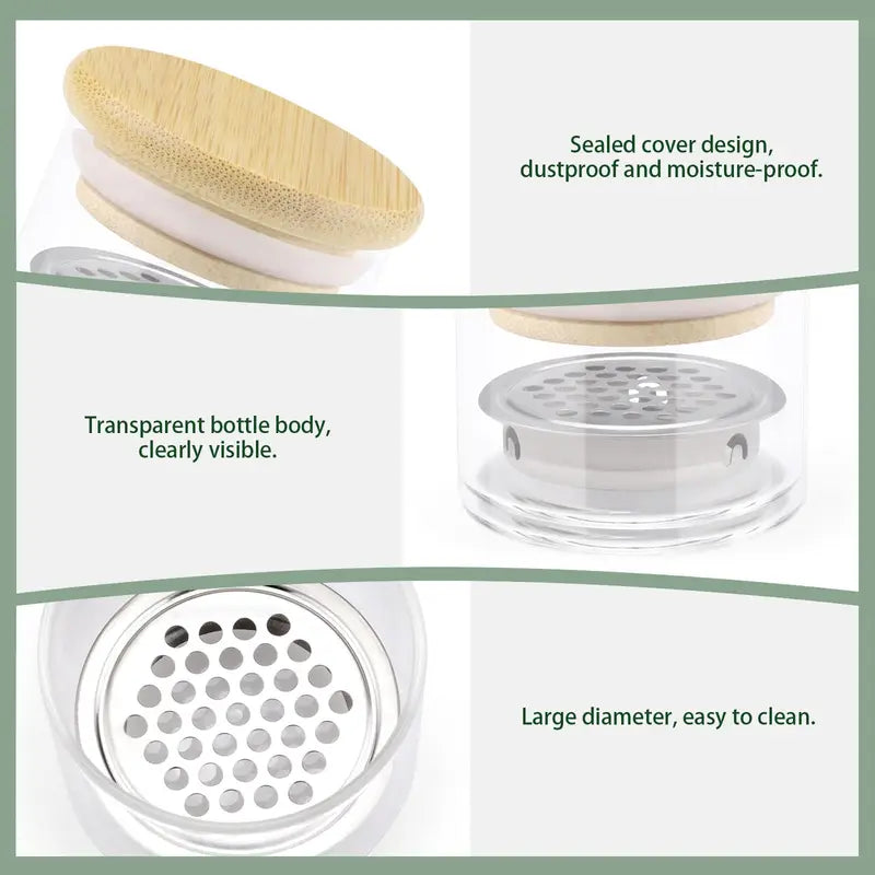 Nail Art Brush Cleaning Cup with Lid, Glass Dappen Dish for Glitter & Liquid Removal