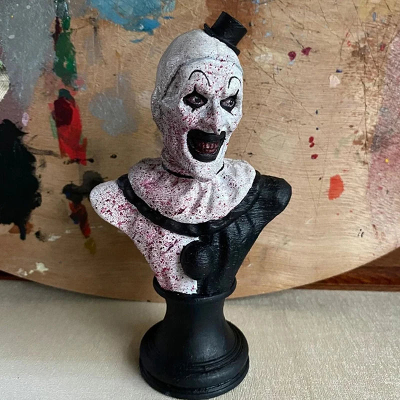 Horror Clown Garden Statue Indoor Outdoor Halloween Decoration Resin Sculpture