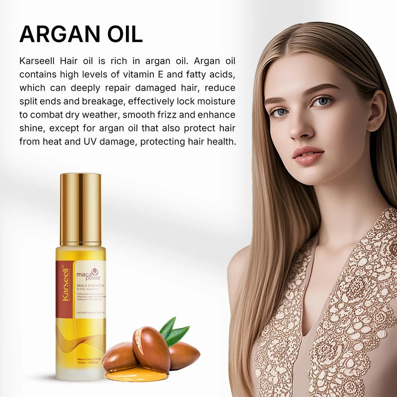 Moroccan Argan Oil Hair Serum - Weightless Nourishing & Repairing Hair Oil