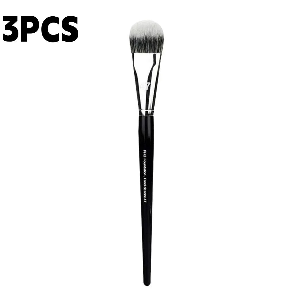 Professional Makeup Foundation Brush Set - Synthetic Bristles, Multiple Handles
