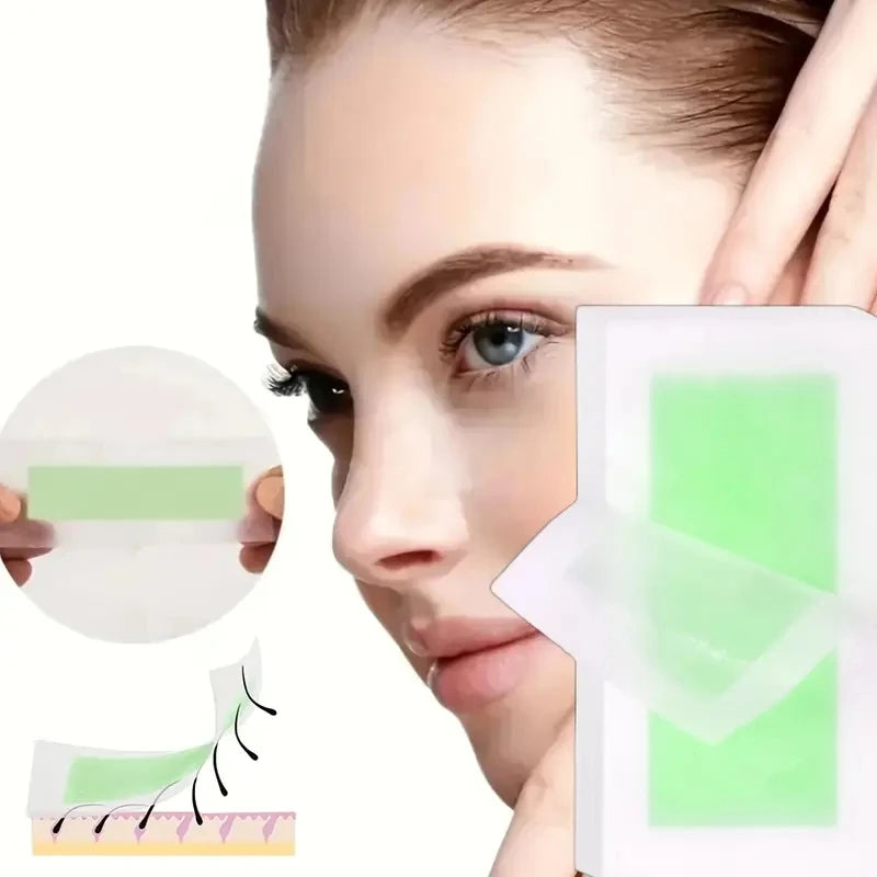 Depilatory Wax Strips for Hair Removal - 10/30/50 Pcs Cold Wax Paper for Face, Body, Arms, Legs