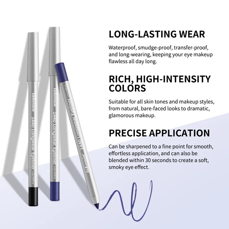 Waterproof Eyeliner Pen - Smudge-Proof, Quick-Drying, Long-Lasting for Precise Eye Makeup