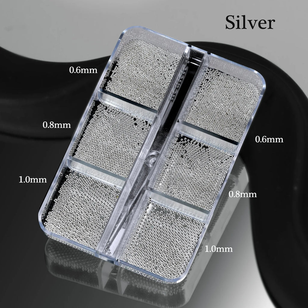 Mini Steel Nail Art Charms Beads - Caviar Nails Jewelry Accessories