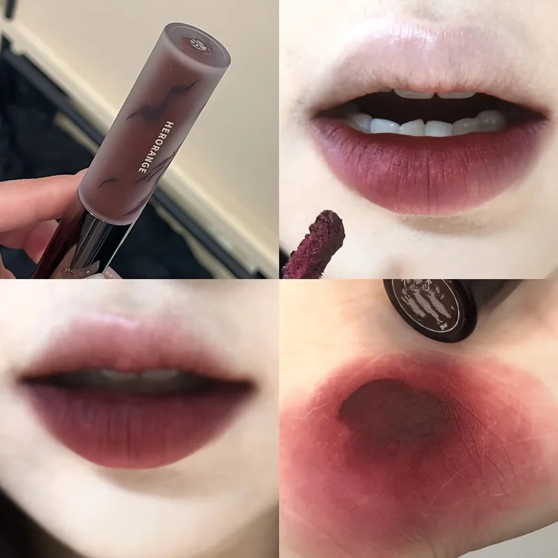 Matte Lip Gloss with Soft Velvet Texture High Color Payoff Transfer-Resistant Lip Makeup