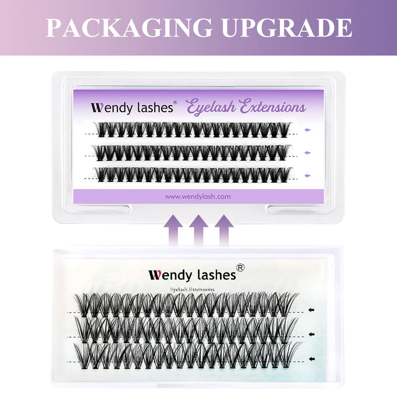 Natural Style Cluster Eyelashes 10D 20D 30D 40D Bundles Handmade 10-20 Pieces