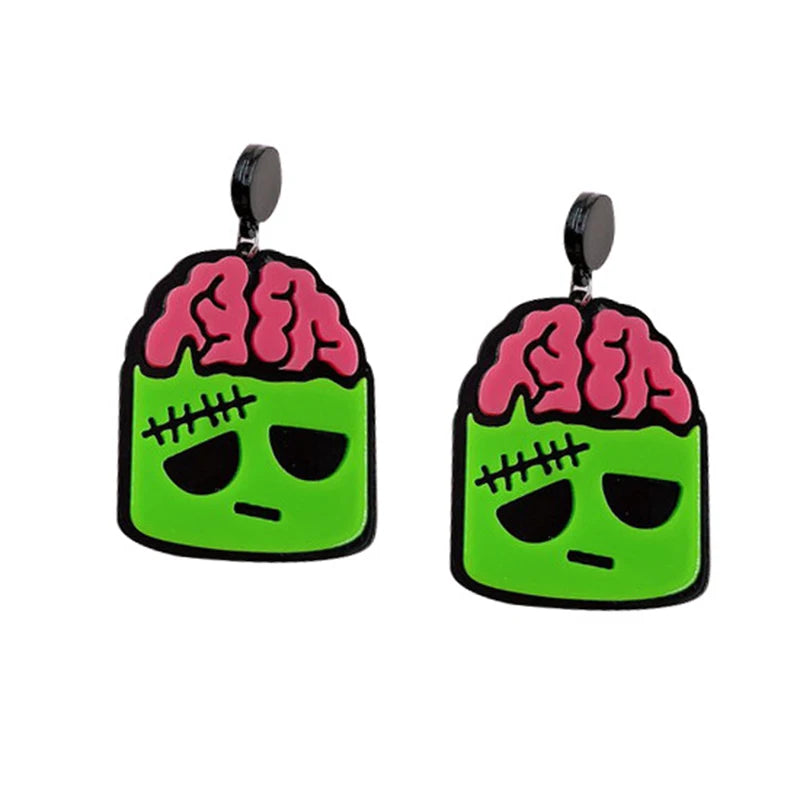 Halloween Themed Earrings for Women Girls Ghost Skeleton Bat Spider Jewelry - Creative Scary Design