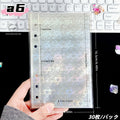 A6/A7/M5 Transparent Laser Flower Heart Inner Pages for Refillable Notebooks
