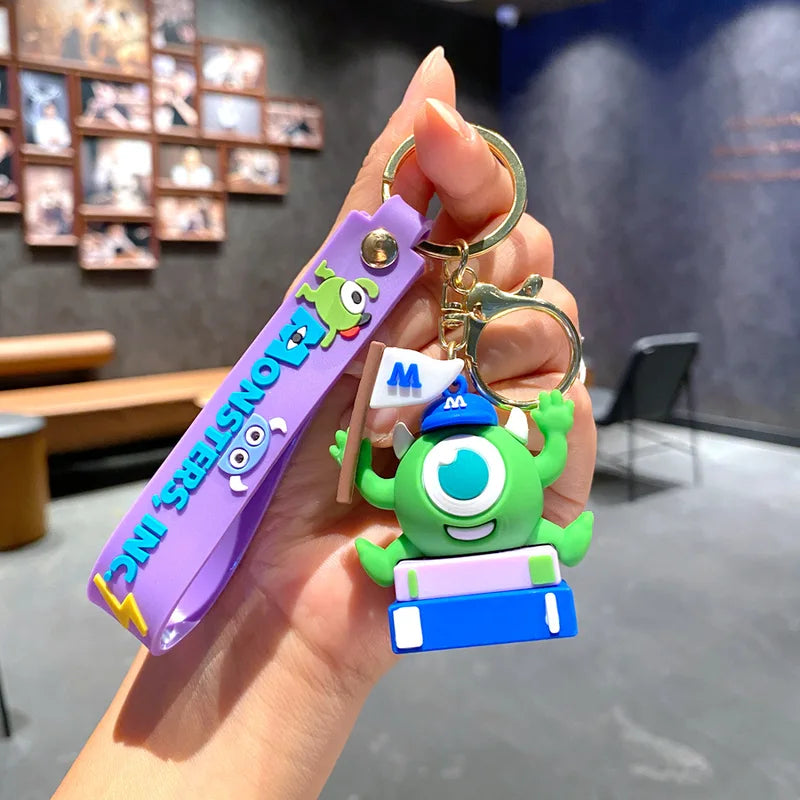 Monster University Keychain Toy Figure with Backpack Clip - Cute Anime Collectible