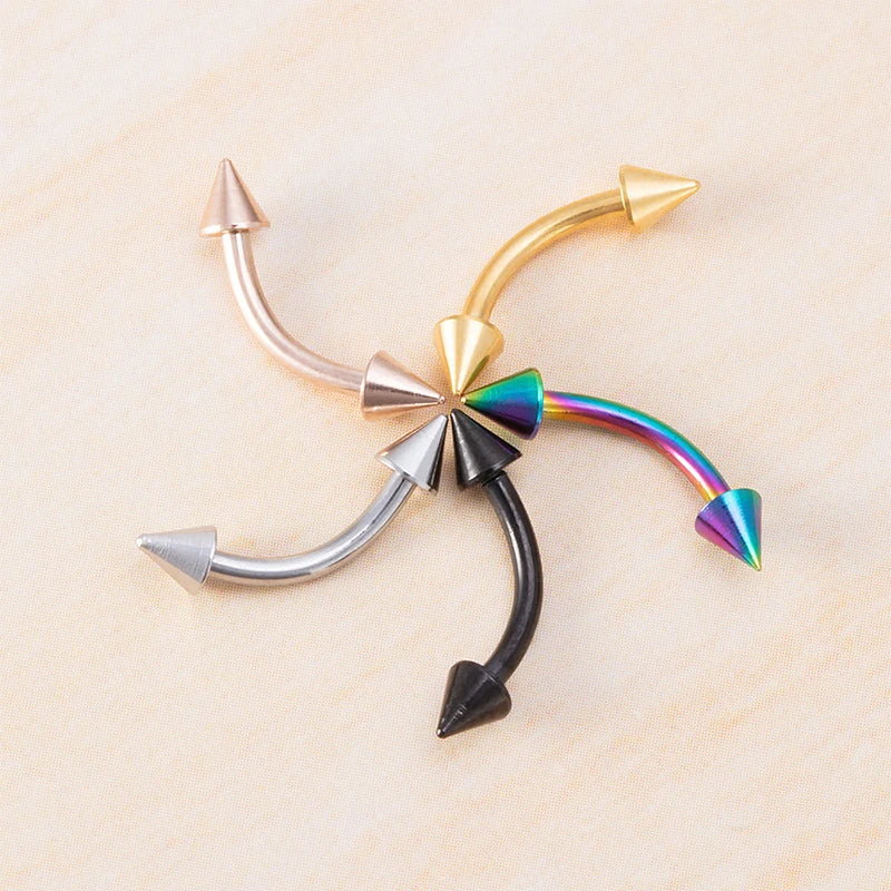 1/5Pcs Body Jewelry Set - Curved Lip, Eyebrow, Navel, Cartilage Piercing Rings