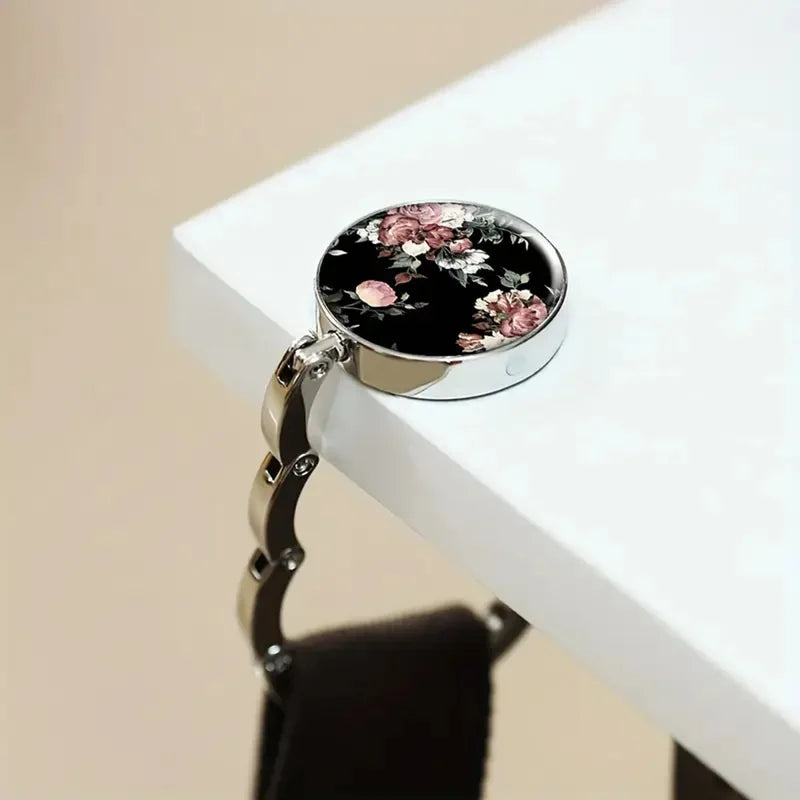 Multi-Pattern Foldable Bag Hook for Tables & Bags - Portable Ring Rack