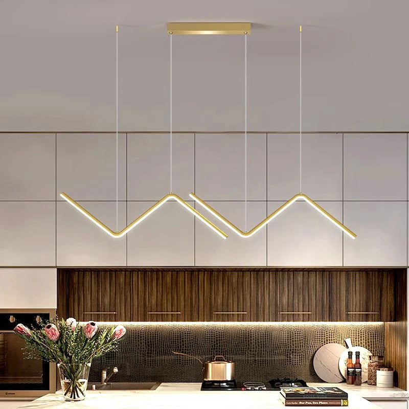 Modern Pendant Chandelier for Bedroom Ceiling Interior Lighting - Adjustable LED Lamp
