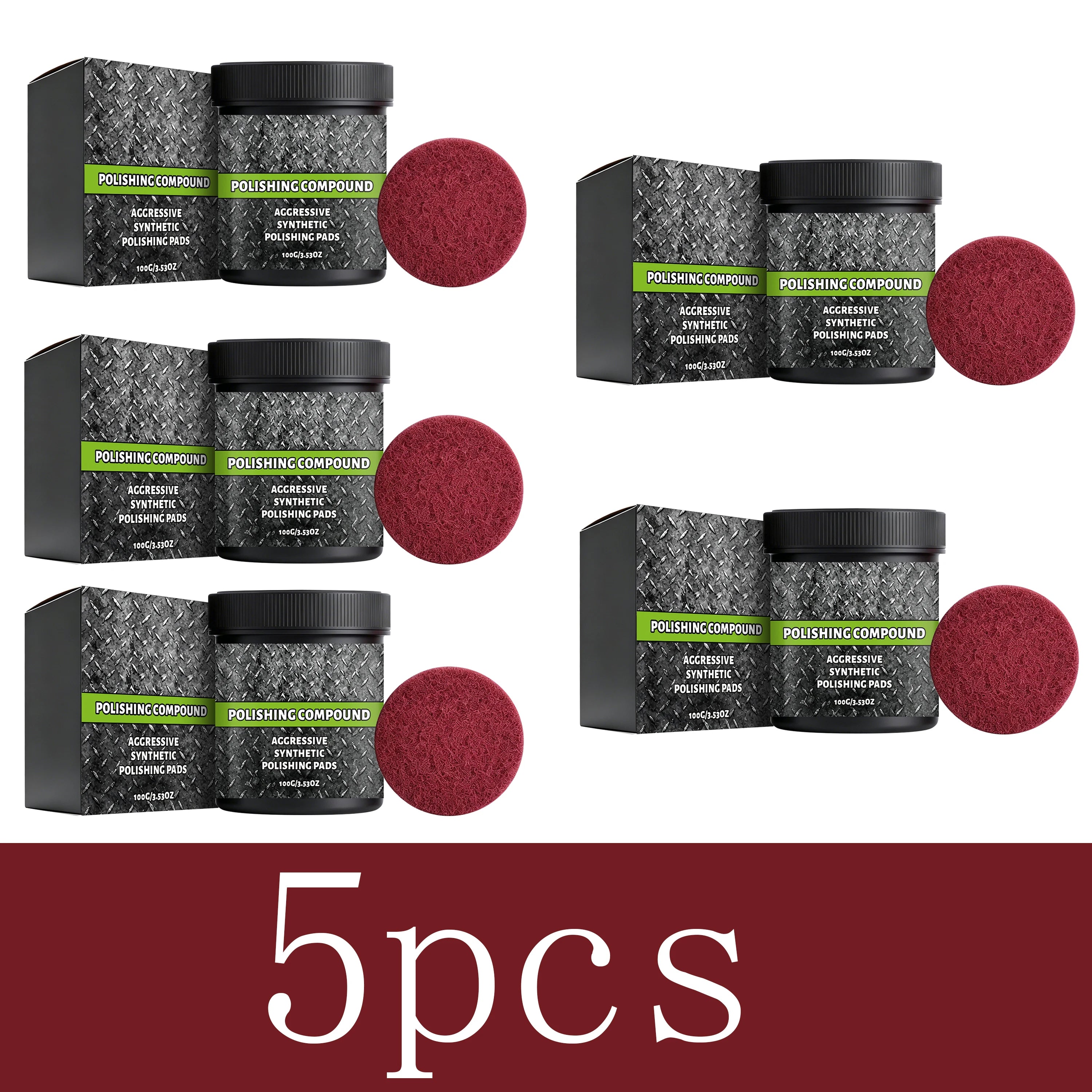 Car Paint Polishing Compound 100g Scratch Remover Wax with Buffing Pad for Auto Detailing