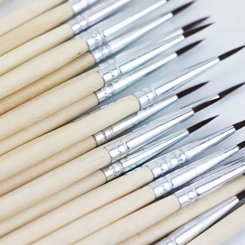 100 Pcs Fine Line Watercolor Brushes - Long Hair Art Painting Pen Set