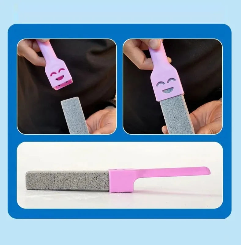 Pumice Stone Cleaning Stick for Toilet, Limescale & Rust Removal, Bathroom Tile & Sink Brush