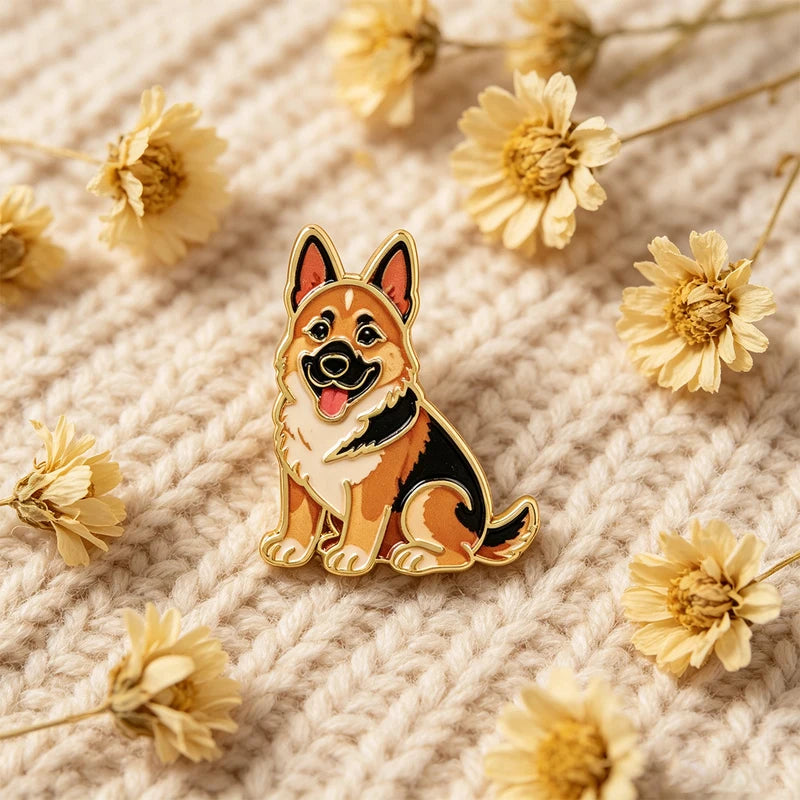 3pcs Cute Dog Enamel Pin Set Animal Brooches Lapel Badges Jewelry Accessories