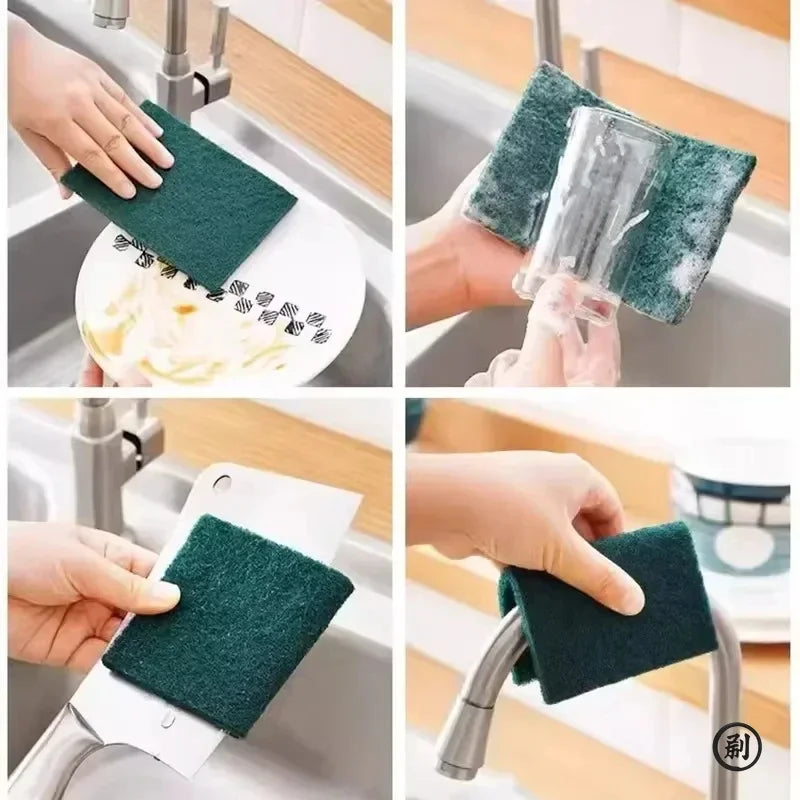 Grit-Free Reusable Kitchen Scrub Pads for Non-Stick & Delicate Surfaces