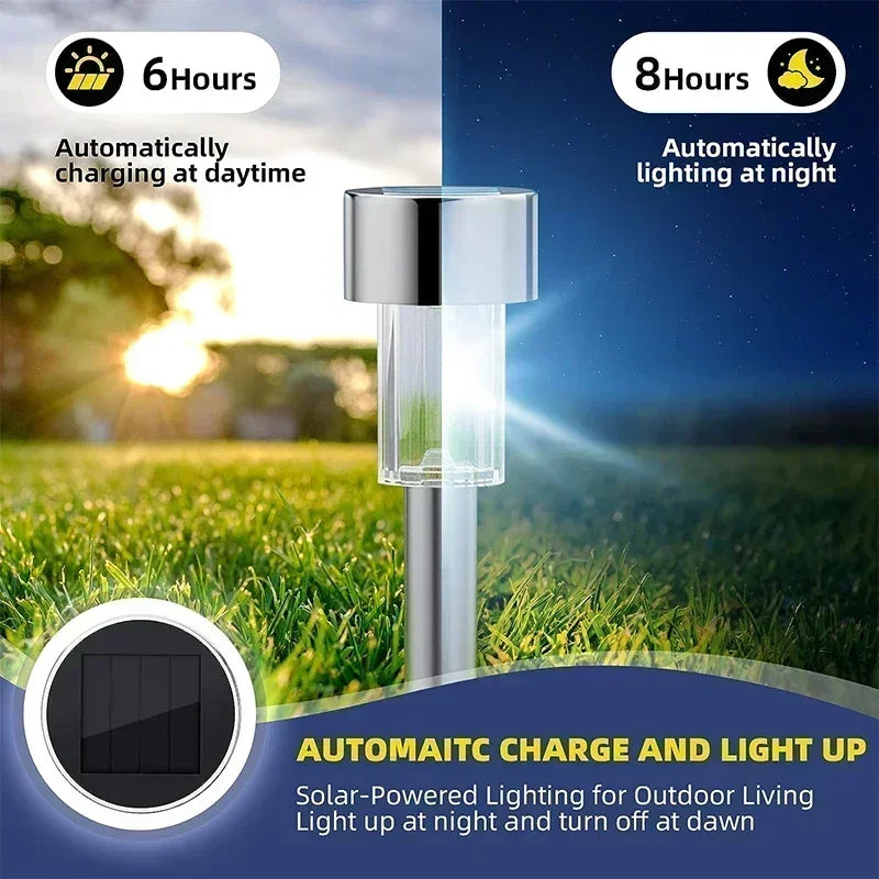 Solar Outdoor Pathway & Garden Lights Waterproof LED Landscape Lighting 10/20/30-Pack