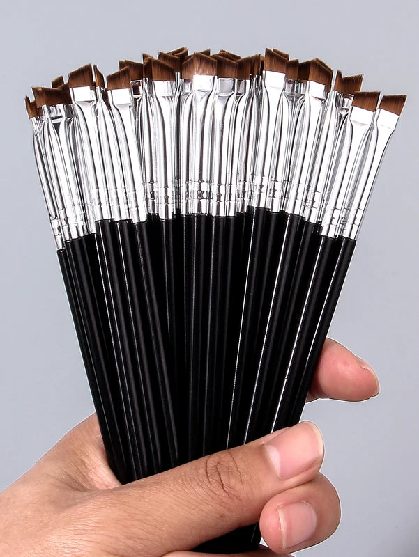 50PCS Professional Eye Makeup Brush Set - Eyeliner, Brow & Blending Tools