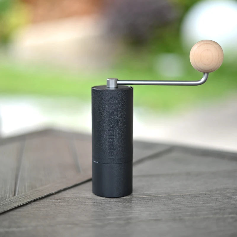Lightweight Manual Coffee Grinder with Stainless Steel Burr for Moka and Drip Coffee