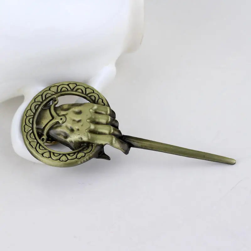 King's Scepter Hand Alloy Brooch Decorative Coat and Hat Accessory