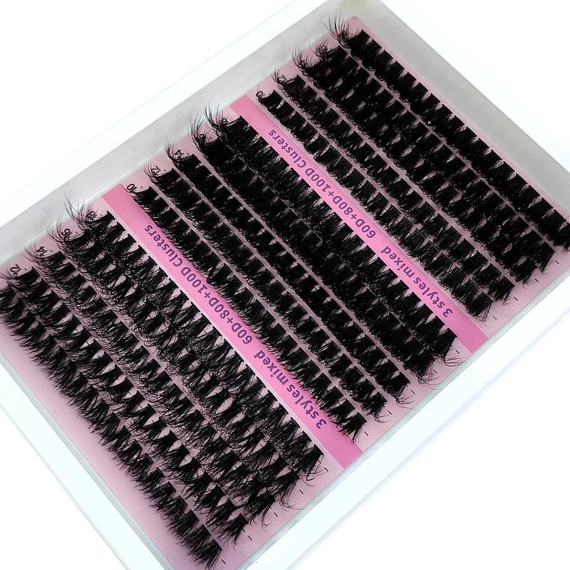DIY 5D Fluffy Eyelash Clusters - Thick Wispy Extensions 10-20mm