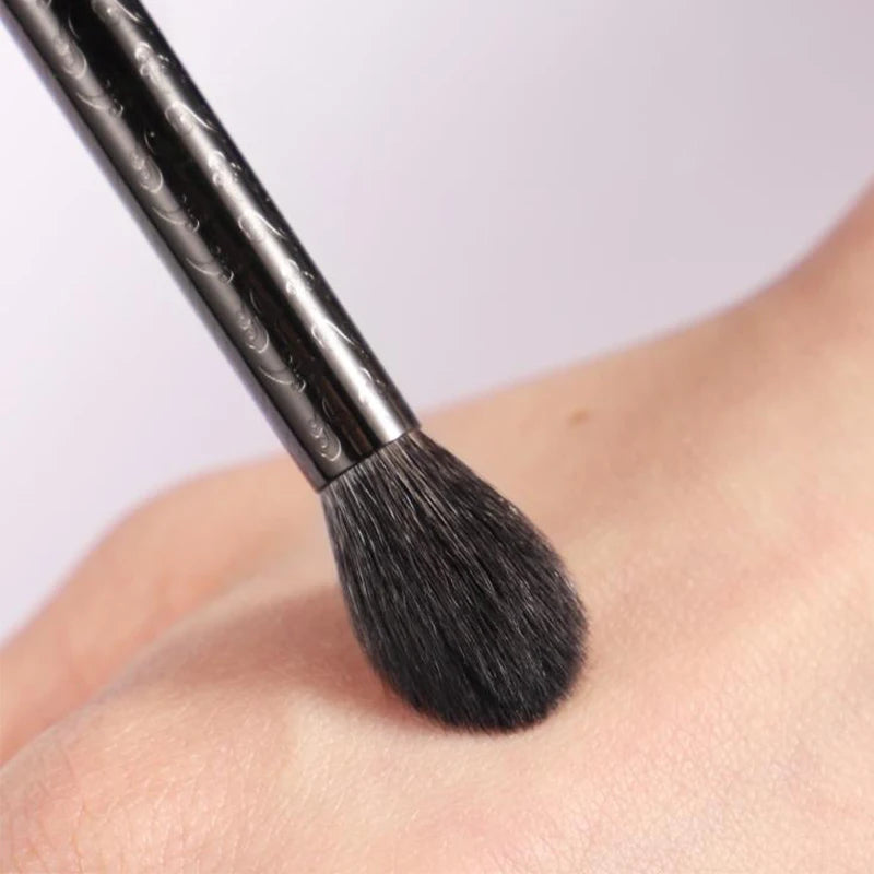 Professional Animal Hair Makeup Brush Set for Highlight Sculpting Powder - Soft Goat Hair