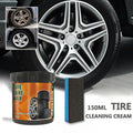 Car Tire Coating Wax with Sponge - Black Shine & Protective Wheel Cleaner