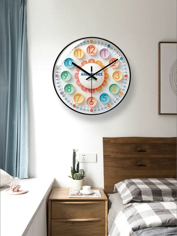 10-Inch Cute Wall Clock for Living Room & Children's Room - Silent Home Decor