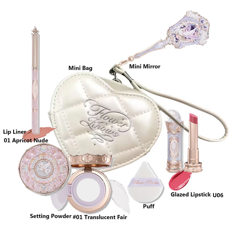 All-in-One Makeup Set Gift Box with Glitter Eyeshadow Palette Blush Lip Gloss & Bag