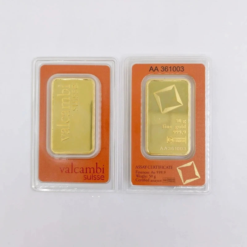 Copper Alloy Lunar Year Snake Collector's Bar - Non-Magnetic Gold Plated Gift