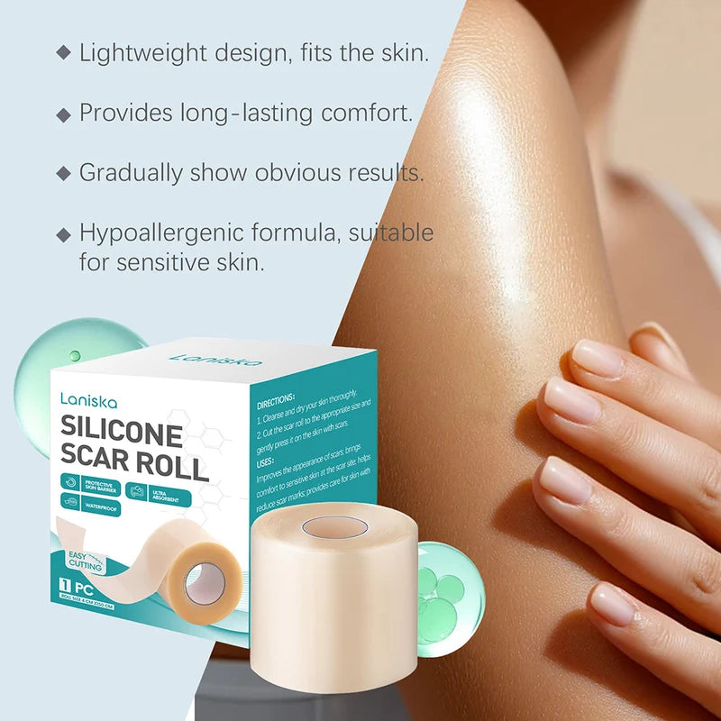 Silicone Scar Patch Roll 4x150cm - Reusable Wound & Burn Scar Treatment