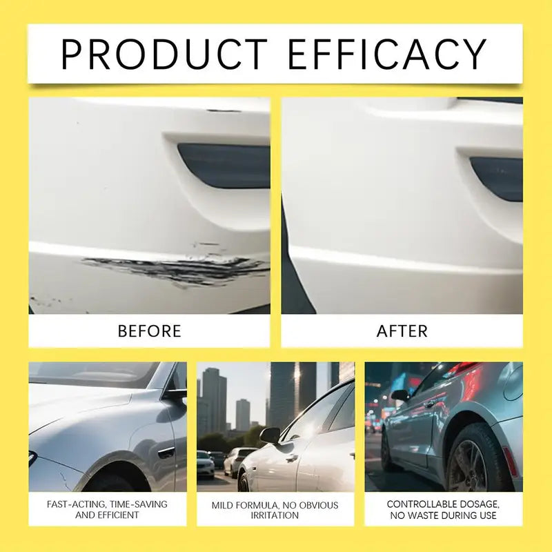 Car Scratch Remover Kit with Polishing Compound & Sponge - Auto Paint Repair